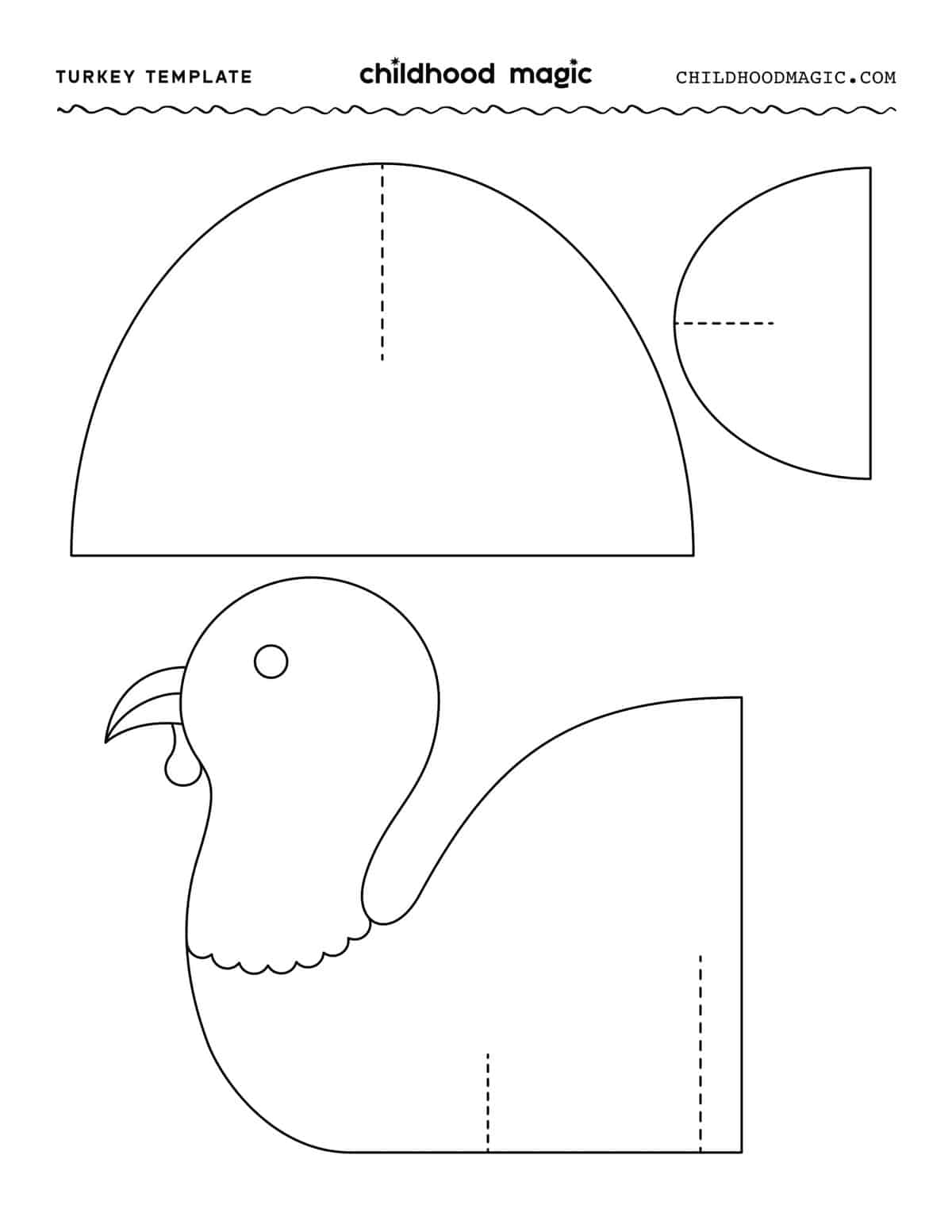 turkey template - childhood magic